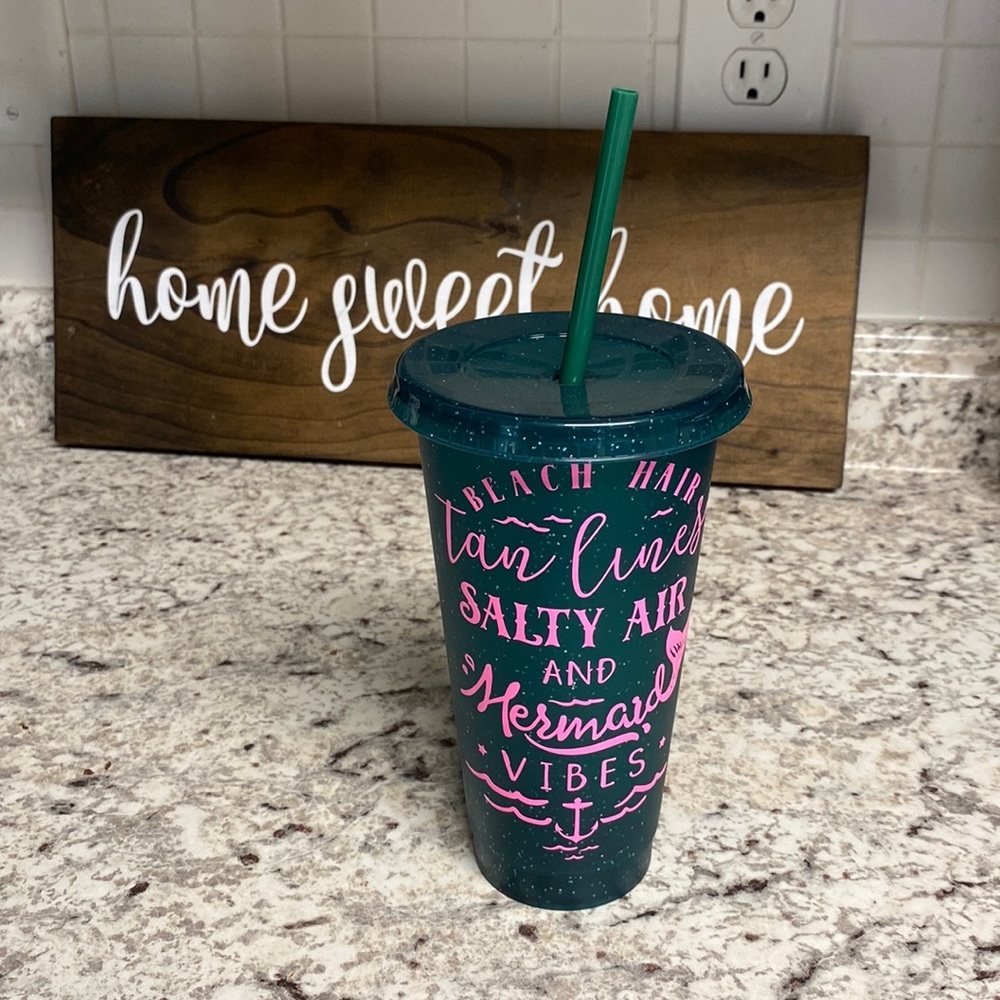 Mermaid Plastic Cup Tumbler